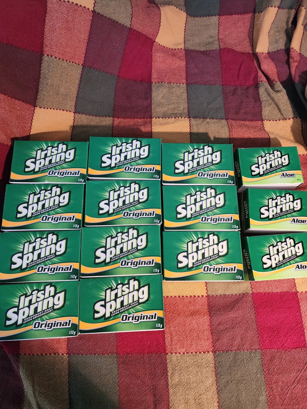 Irish Spring Lot Original Soap Bars X 11, Aloe X 3 And Zest Original X 3